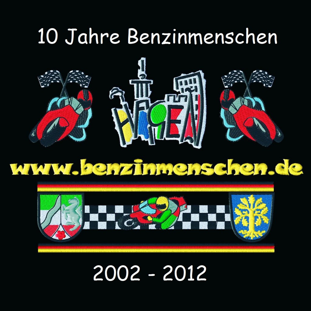 10-Jahre-Benzinmenschen Button